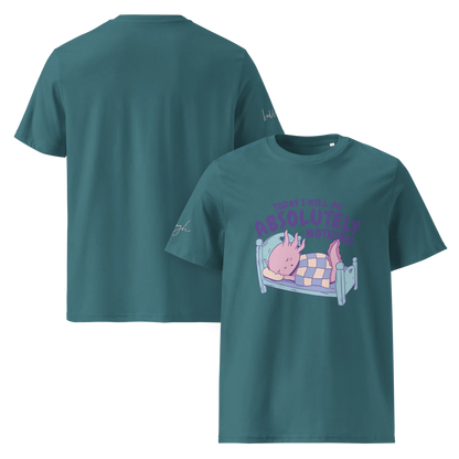 Nachhaltiges T-Shirt aus Bio-Baumwolle – Chilliges Design für Langschläfer