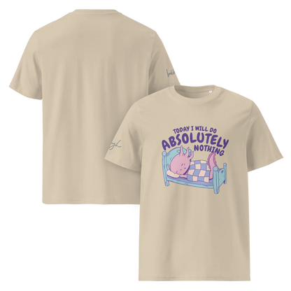 Nachhaltiges T-Shirt aus Bio-Baumwolle – Chilliges Design für Langschläfer
