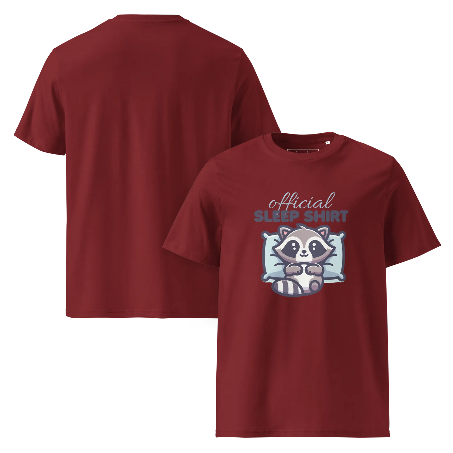 Offizielles Schlafshirt Waschbär – Bio-Baumwolle für Langschläfer
