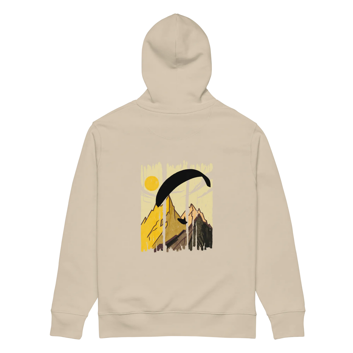 Yellow Paraglider - Hoodie aus Bio Baumwolle