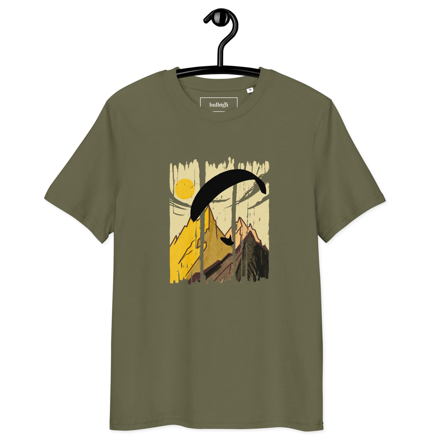 Yellow Paraglider - T-Shirt aus Bio Baumwolle
