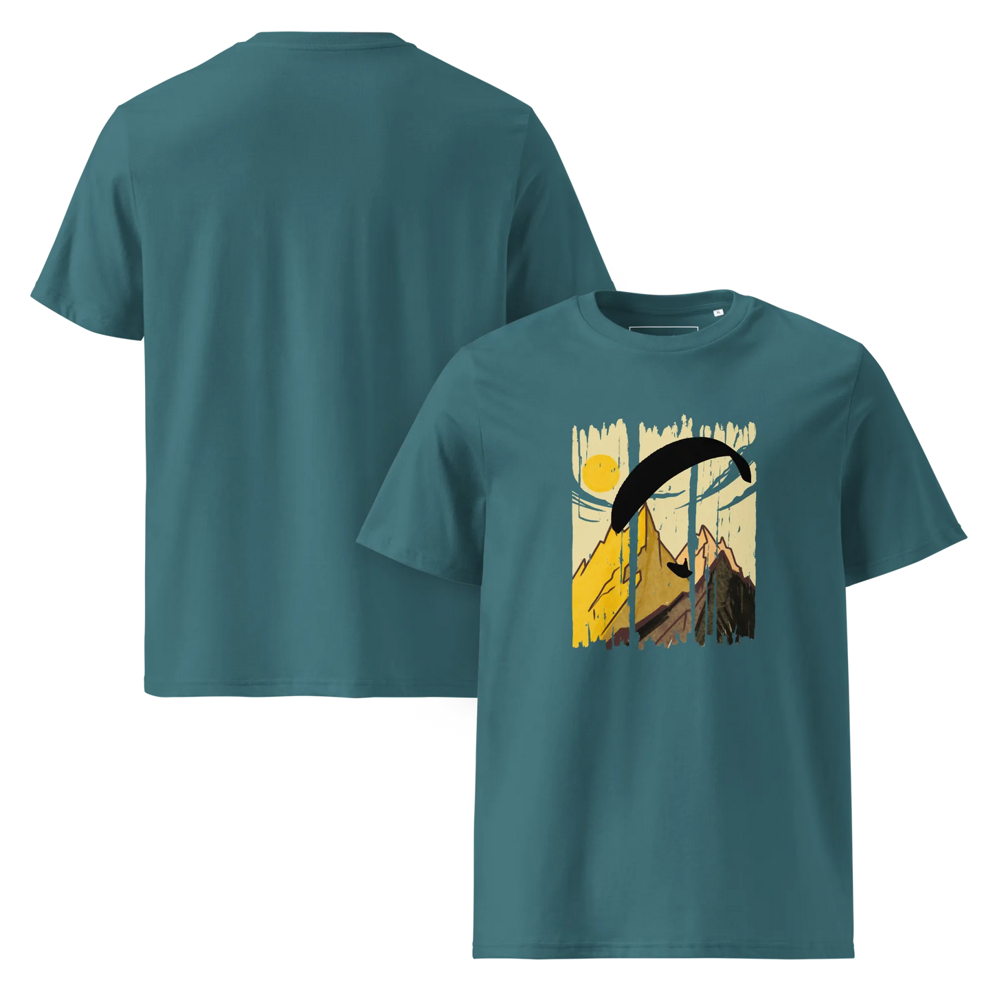 Yellow Paraglider - T-Shirt aus Bio Baumwolle