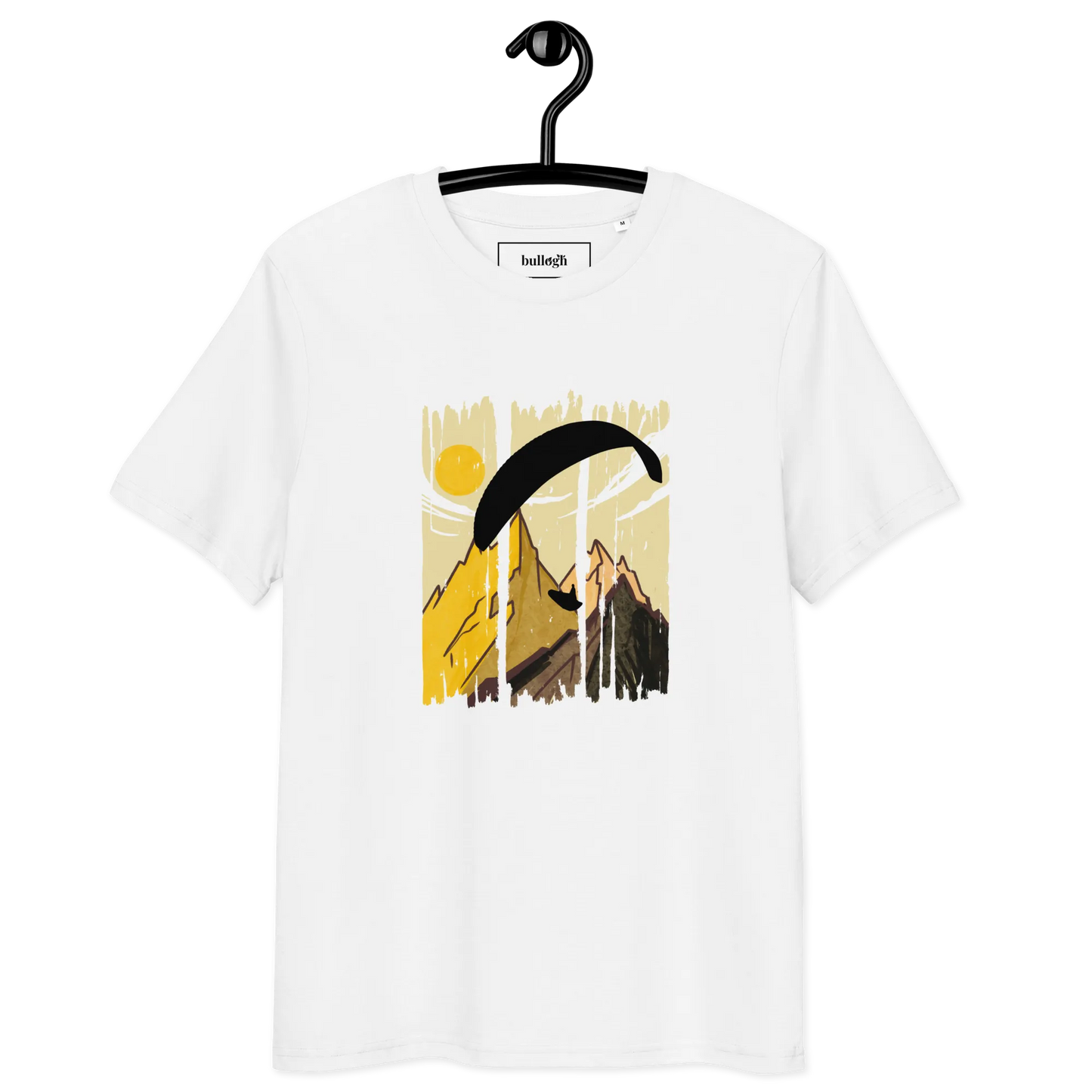 Yellow Paraglider - T-Shirt aus Bio Baumwolle