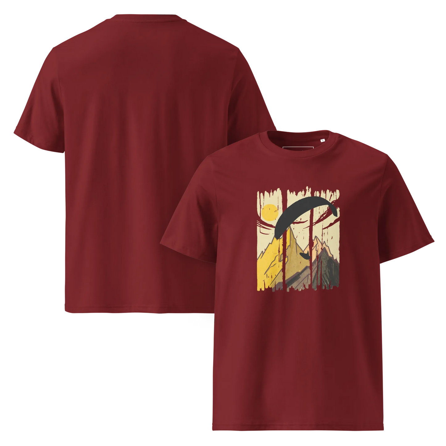 Yellow Paraglider - T-Shirt aus Bio Baumwolle
