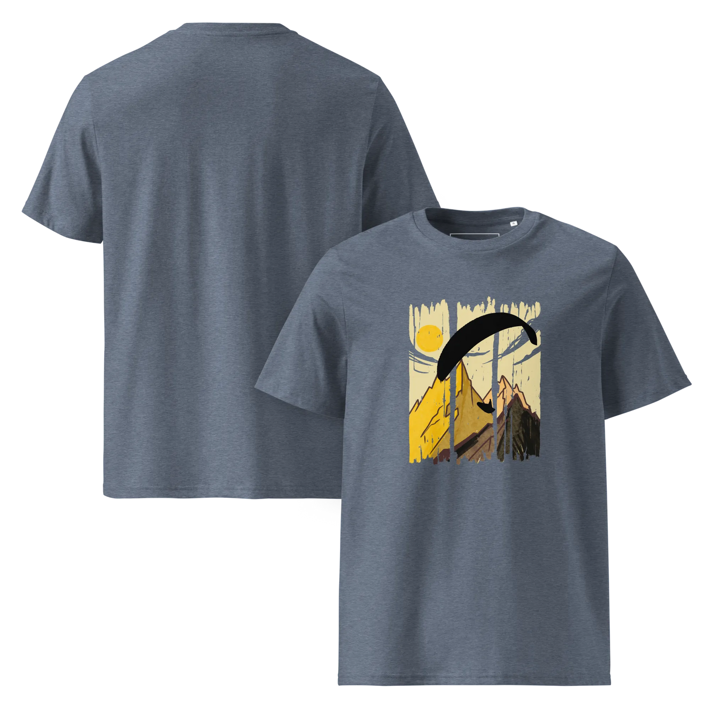 Yellow Paraglider - T-Shirt aus Bio Baumwolle
