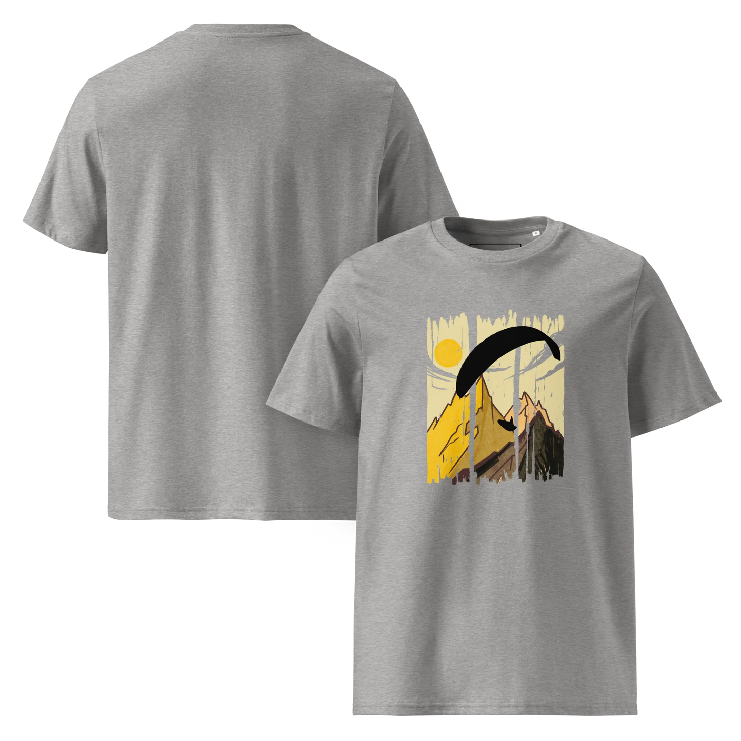 Yellow Paraglider - T-Shirt aus Bio Baumwolle