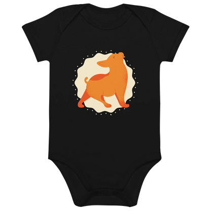 Yoga Frenchie - Baby Body aus Bio Baumwolle