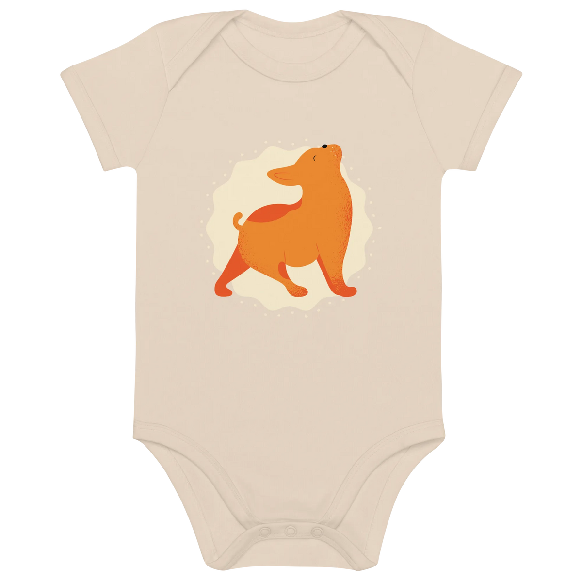 Yoga Frenchie - Baby Body aus Bio Baumwolle