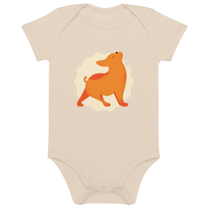 Yoga Frenchie - Baby Body aus Bio Baumwolle
