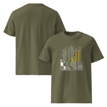 Alien im Wald – T-Shirt aus Bio Baumwolle