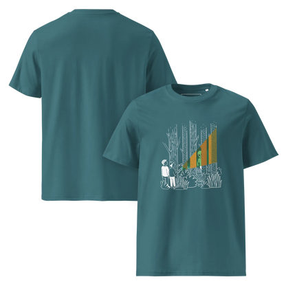 Alien im Wald – T-Shirt aus Bio Baumwolle