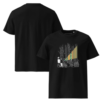 Alien im Wald – T-Shirt aus Bio Baumwolle