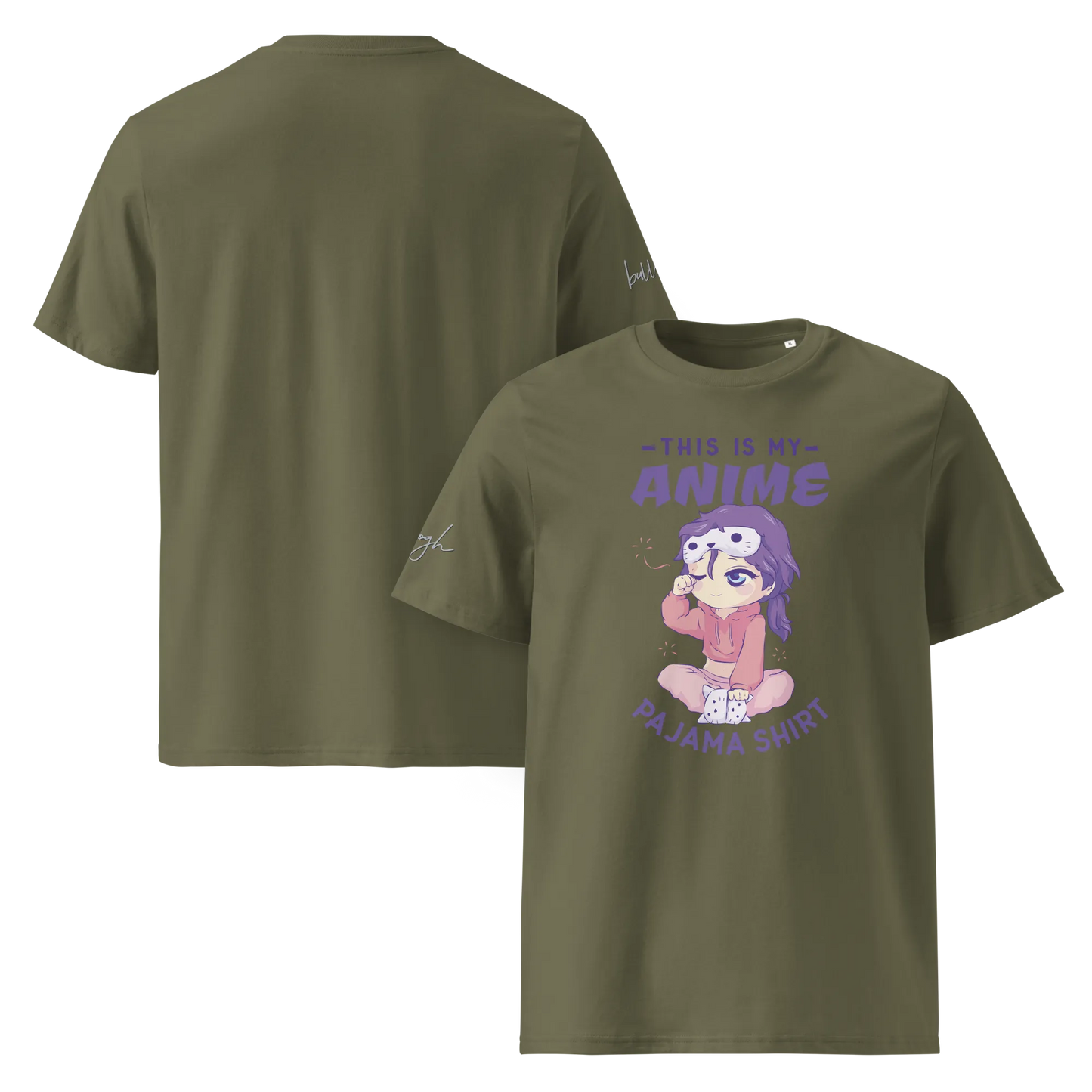 Bio-Baumwolle T-Shirt für Anime-Fans – Schlafshirt mit Anime Design
