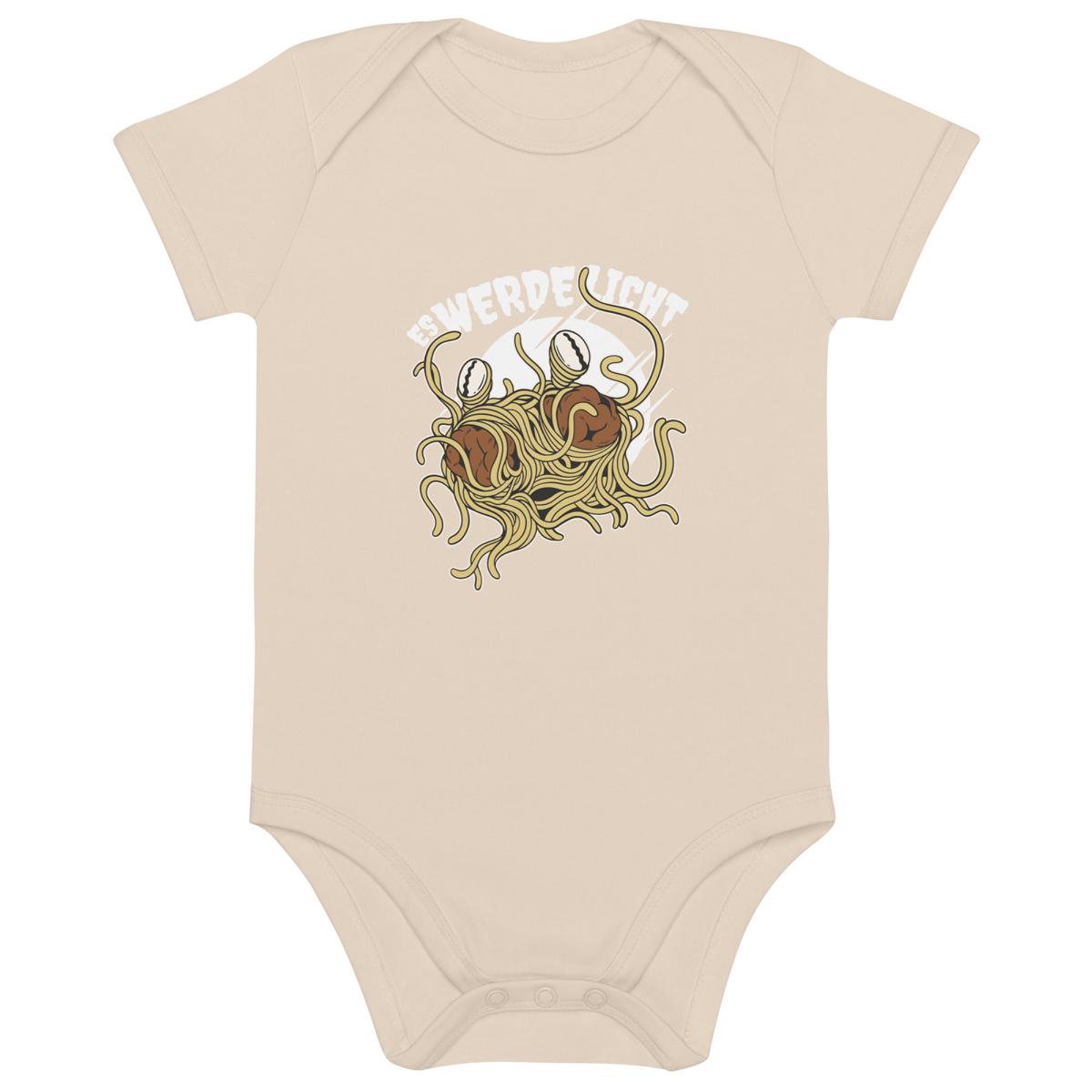 Nachhaltiger Bio Baby Body – Lustiges Spaghetti-Monster-Motiv für umweltbewusste Eltern