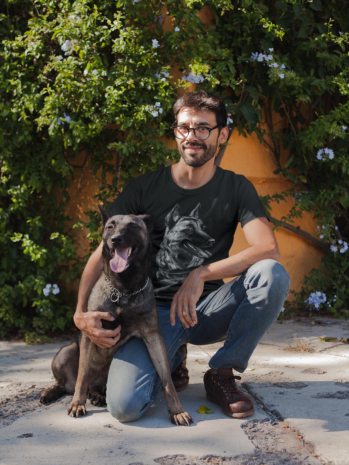 belgischer schäferhund  t shirt bio baumwolle herren  - bullogh