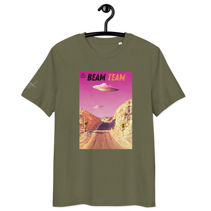 Beam Team Bio Baumwoll T-Shirt – Nachhaltiges Raumschiff Design für Sci - Fi - Fans - bullogh#