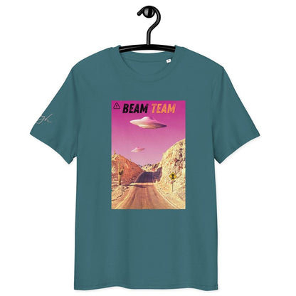 Beam Team Bio Baumwoll T-Shirt – Nachhaltiges Raumschiff Design für Sci - Fi - Fans - bullogh#