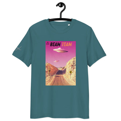 Beam Team Bio Baumwoll T-Shirt – Nachhaltiges Raumschiff Design für Sci - Fi - Fans - bullogh#