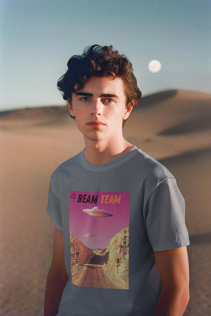Beam Team Bio Baumwoll T-Shirt – Nachhaltiges Raumschiff Design für Sci - Fi - Fans - bullogh#