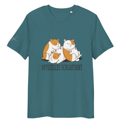 Bequemes Bio Nachthemd mit Hamster Design – Offizielles Schlafshirt für Nachteulen - bullogh#
