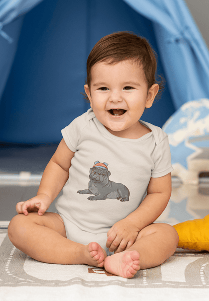 Bio Baby Chic: Frenchie Comic Design trifft auf pure Gemütlichkeit in unserem Baby Body! - bullogh#