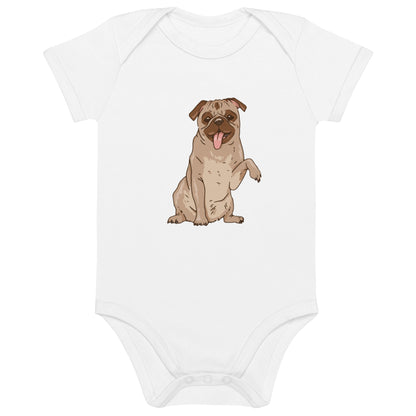 Bio Baumwoll Baby Body mit verspieltem Comic - Design – Für die Kleinsten - bullogh#