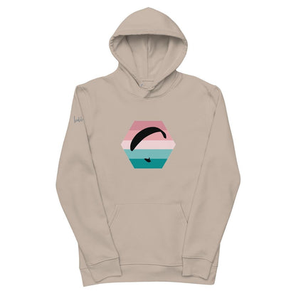 Bio - Baumwoll - Hoodie Paragliding Hexagon v4 für umweltbewusste Gleitschirm - Piloten - bullogh#