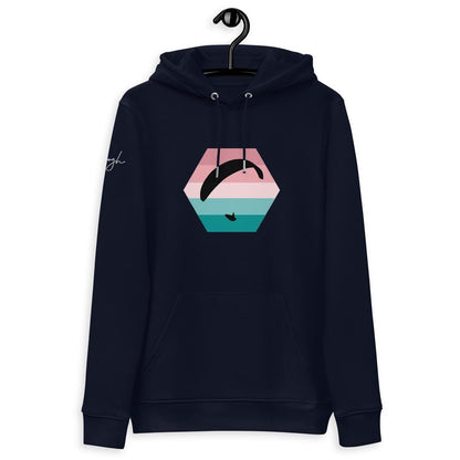 Bio - Baumwoll - Hoodie Paragliding Hexagon v4 für umweltbewusste Gleitschirm - Piloten - bullogh#