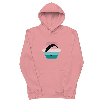 Bio - Baumwoll - Hoodie Paragliding Hexagon v4 für umweltbewusste Gleitschirm - Piloten - bullogh#