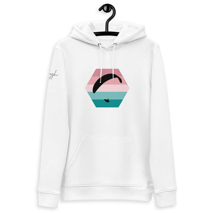 Bio - Baumwoll - Hoodie Paragliding Hexagon v4 für umweltbewusste Gleitschirm - Piloten - bullogh#