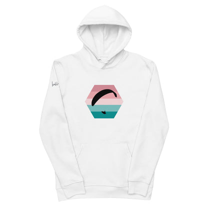 Bio - Baumwoll - Hoodie Paragliding Hexagon v4 für umweltbewusste Gleitschirm - Piloten - bullogh#