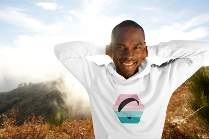 Bio - Baumwoll - Hoodie Paragliding Hexagon v4 für umweltbewusste Gleitschirm - Piloten - bullogh#