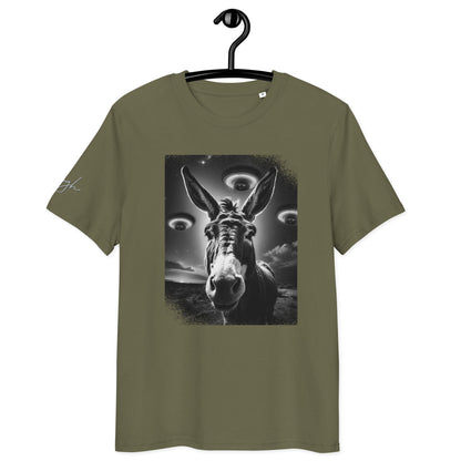Bio Baumwoll T-Shirt – Esel und Raumschiff Artwork für kreative Köpfe - bullogh#