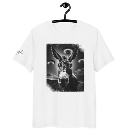 Bio Baumwoll T-Shirt – Esel und Raumschiff Artwork für kreative Köpfe - bullogh#