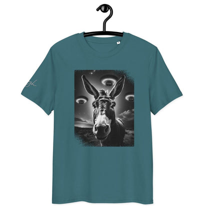 Bio Baumwoll T-Shirt – Esel und Raumschiff Artwork für kreative Köpfe - bullogh#