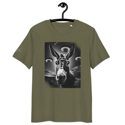 Bio Baumwoll T-Shirt – Esel und Raumschiff Artwork für kreative Köpfe - bullogh#