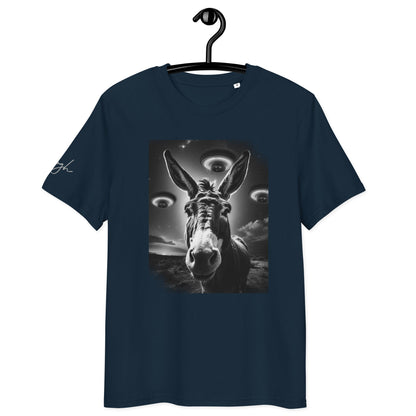 Bio Baumwoll T-Shirt – Esel und Raumschiff Artwork für kreative Köpfe - bullogh#