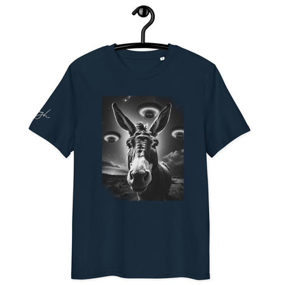 Bio Baumwoll T-Shirt – Esel und Raumschiff Artwork für kreative Köpfe - bullogh#