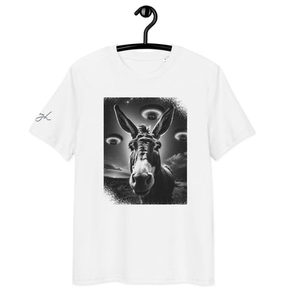 Bio Baumwoll T-Shirt – Esel und Raumschiff Artwork für kreative Köpfe - bullogh#