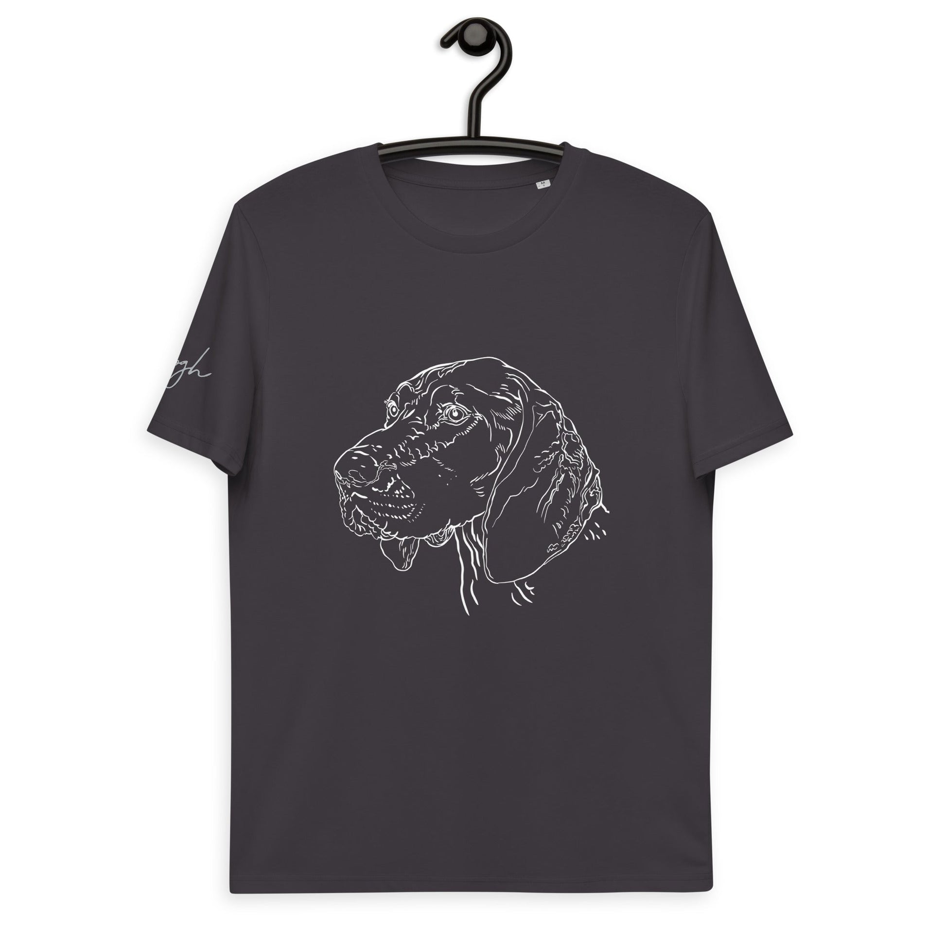 Bio Baumwoll T-Shirt mit Deutsch Kurzhaar Motiv, Nachhaltige Mode für Hunde Fans - bullogh#