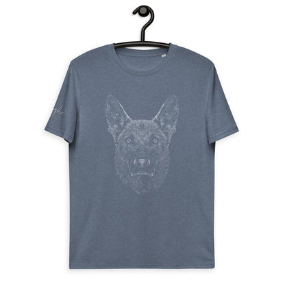 Bio Baumwoll T-Shirt mit Deutschem Schäferhund Motiv, Öko Mode für Hundefans - bullogh#