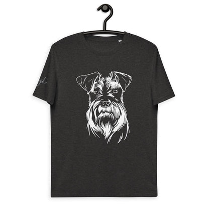 Bio Baumwoll T-Shirt mit Schnauzer Motiv, Nachhaltige Mode für Fans dieser toller Rasse - bullogh#