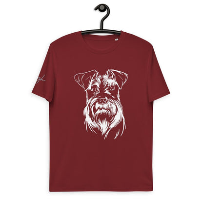 Bio Baumwoll T-Shirt mit Schnauzer Motiv, Nachhaltige Mode für Fans dieser toller Rasse - bullogh#