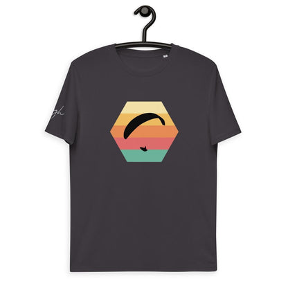 Bio Gleitschirm T-Shirt - Paragliding Hexagon Design - Stylisches Eco - Shirt für Paragliding Fans - bullogh#