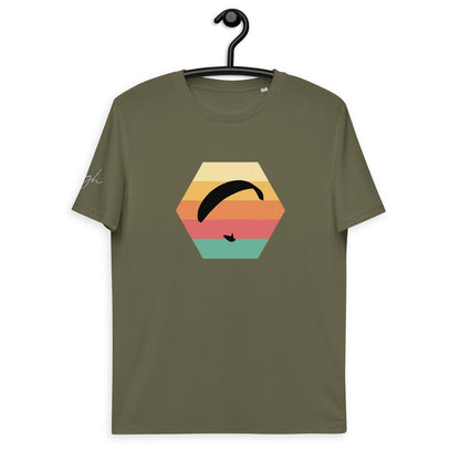 Bio Gleitschirm T-Shirt - Paragliding Hexagon Design - Stylisches Eco - Shirt für Paragliding Fans - bullogh#