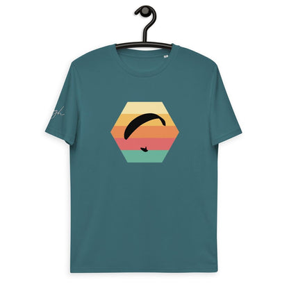 Bio Gleitschirm T-Shirt - Paragliding Hexagon Design - Stylisches Eco - Shirt für Paragliding Fans - bullogh#
