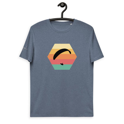 Bio Gleitschirm T-Shirt - Paragliding Hexagon Design - Stylisches Eco - Shirt für Paragliding Fans - bullogh#