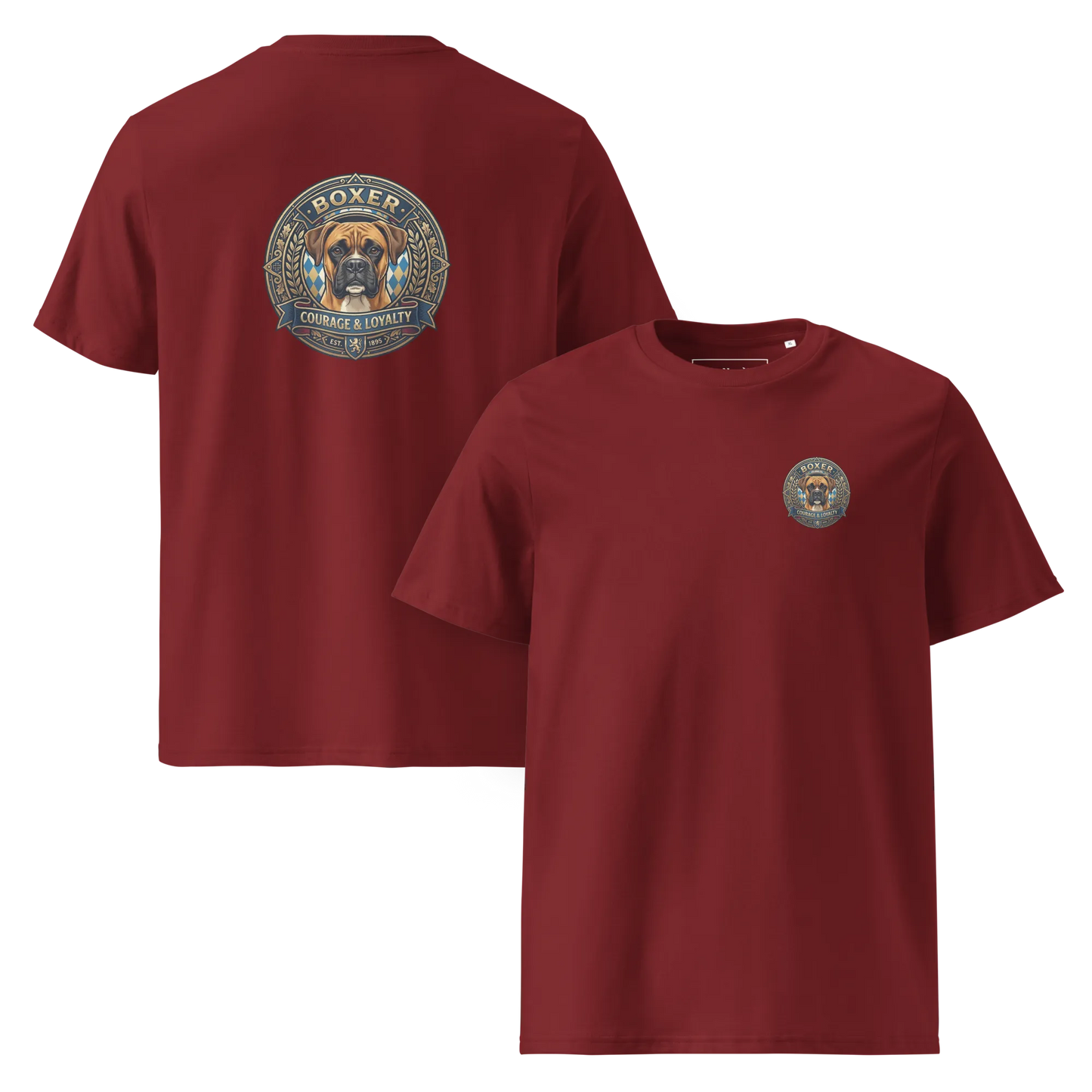 Boxer Gelb Dog Badge – Bio-T-Shirt