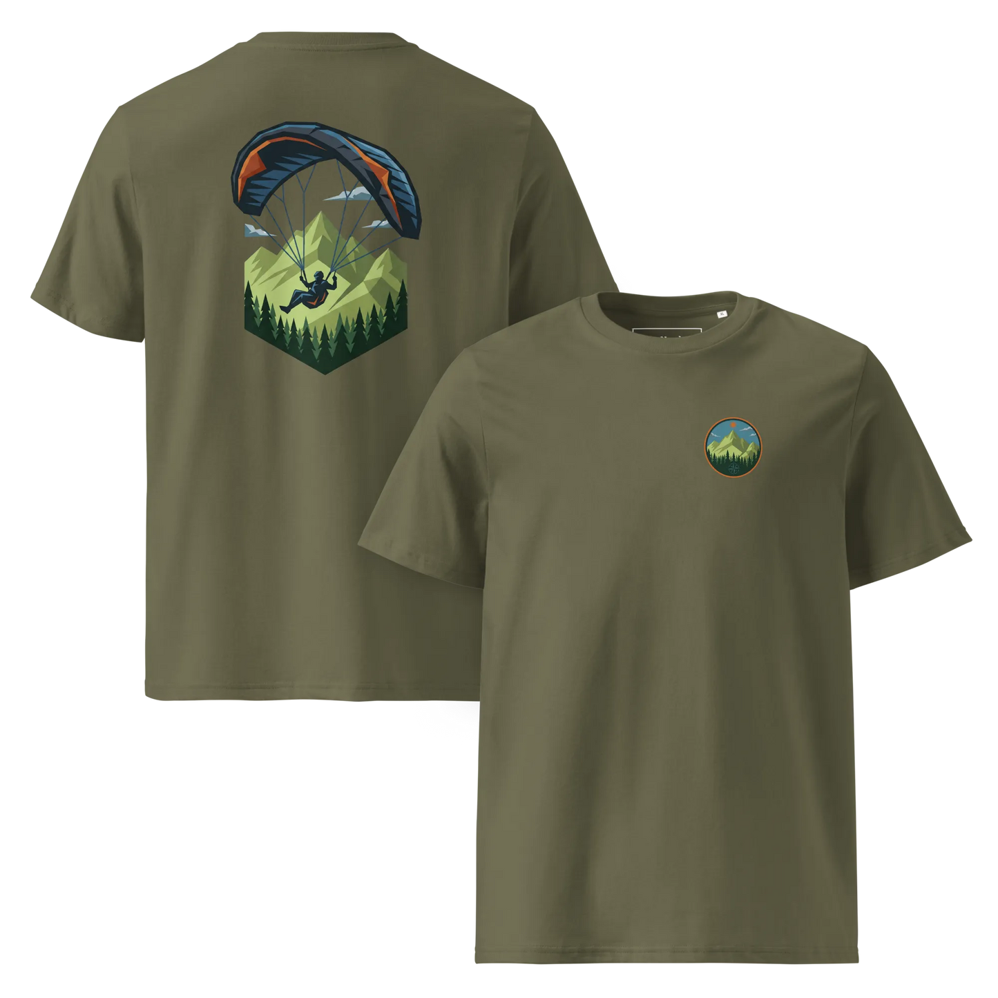 Paragliding Bio T-Shirt – Green Paraglider