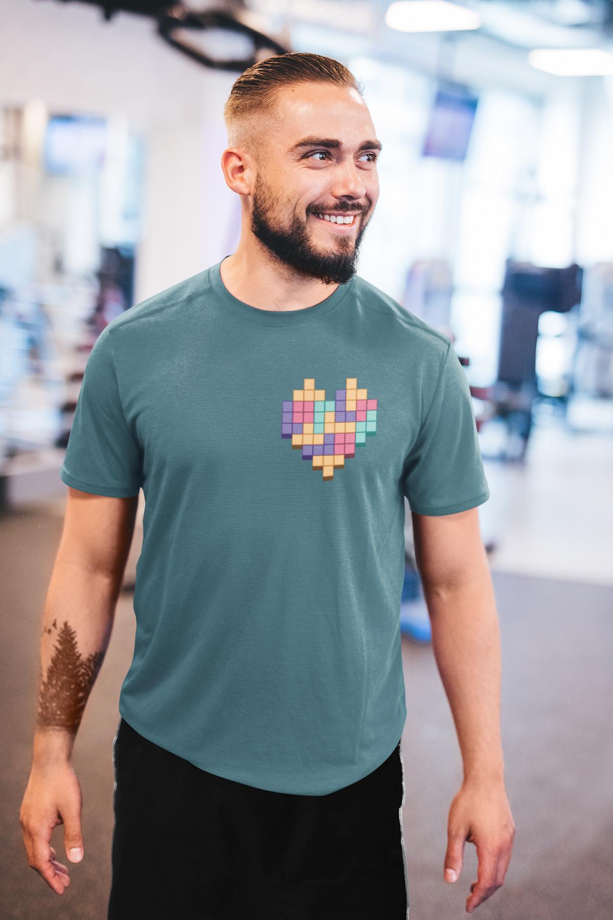 Gaming-Shirt „Pixel Heart“ – Bio, öko & pixelverliebt